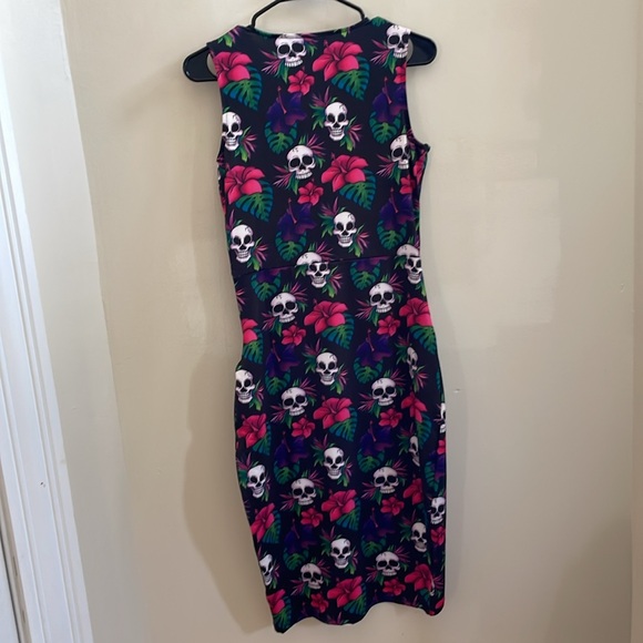 NWT Sourpuss Tropical Skull Dress Size M - Picture 3 of 3